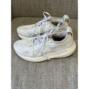 Women's Asics Gel Nimbus 25 Running Shoes White Sz 7.5